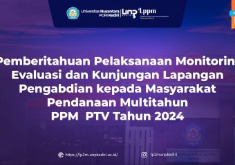 Pemberitahuan Pelaksanaan Monitoring Evaluasi dan Kunjungan  Lapangan Pengabdian kepada Masyarakat Pendanaan Multitahun PPM  PTV Tahun 2024