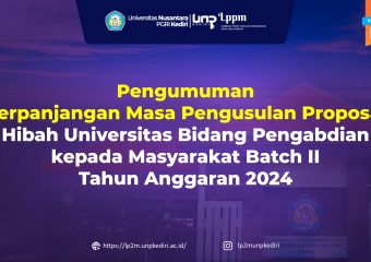 Pengumuman Perpanjangan Masa Pengusulan Proposal Pengabdian kepada Masyarakat Batch II Tahun 2024